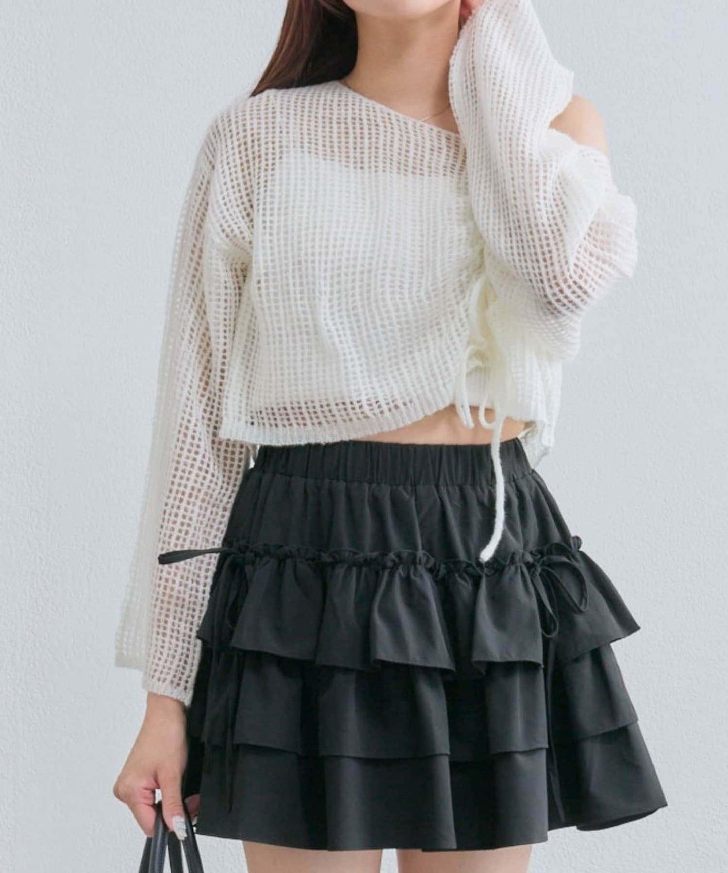 【OLIVE des OLIVE】抽繩針織衫