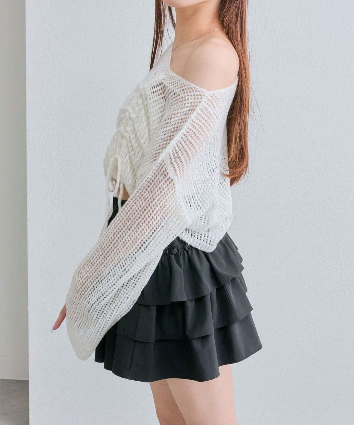 【OLIVE des OLIVE】抽繩針織衫