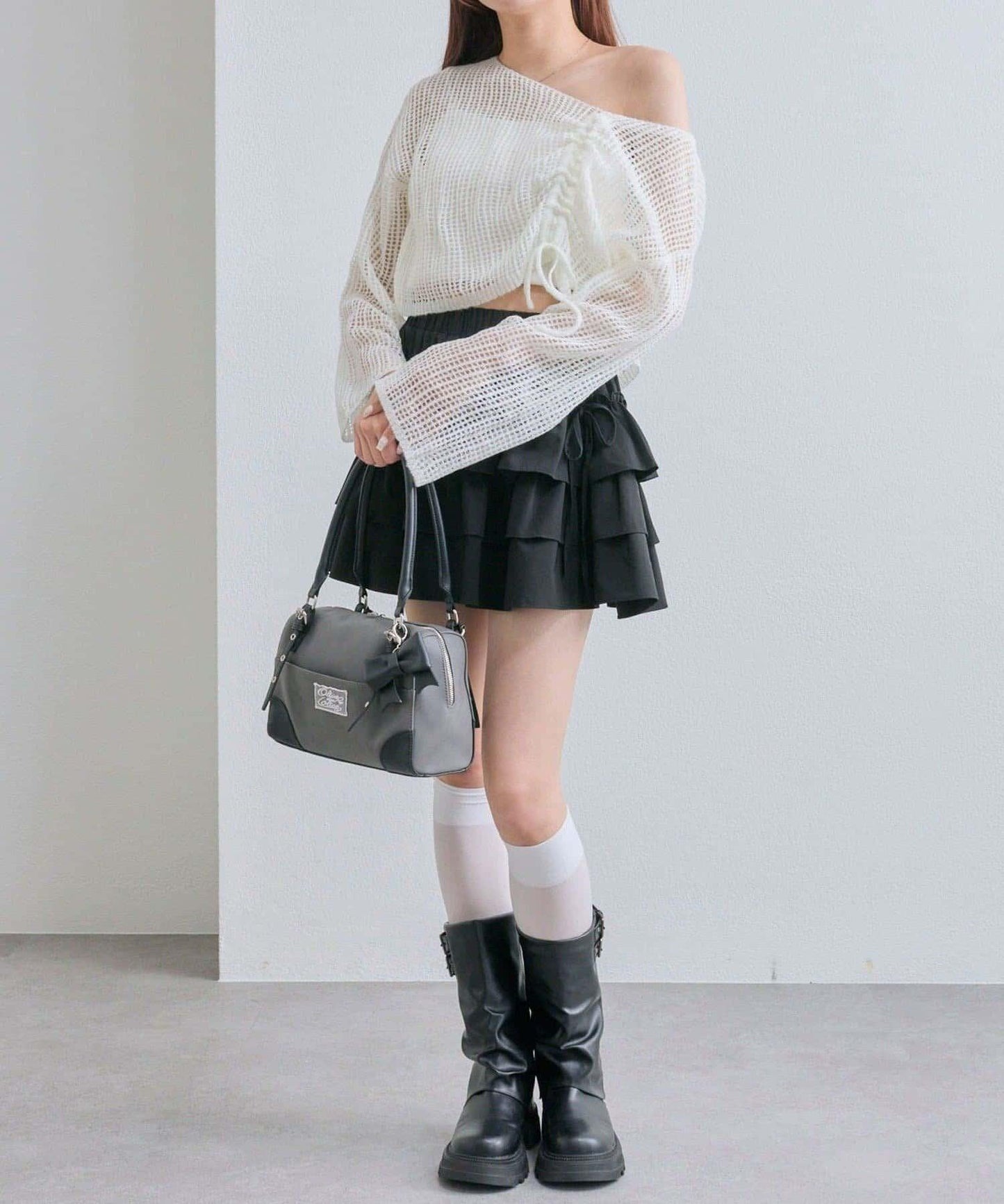 【OLIVE des OLIVE】抽繩針織衫