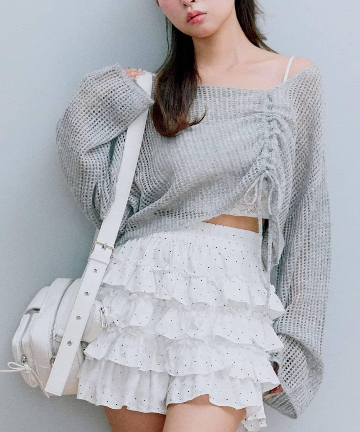 【OLIVE des OLIVE】抽繩針織衫