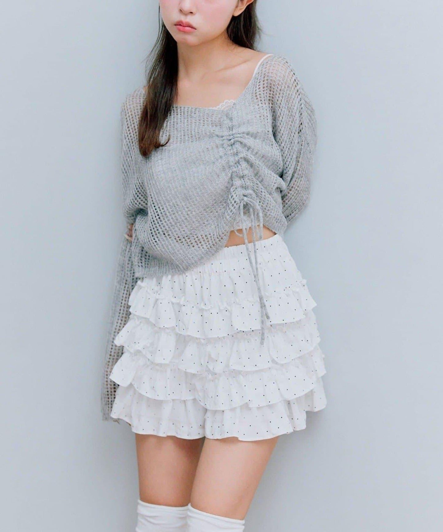 【OLIVE des OLIVE】抽繩針織衫