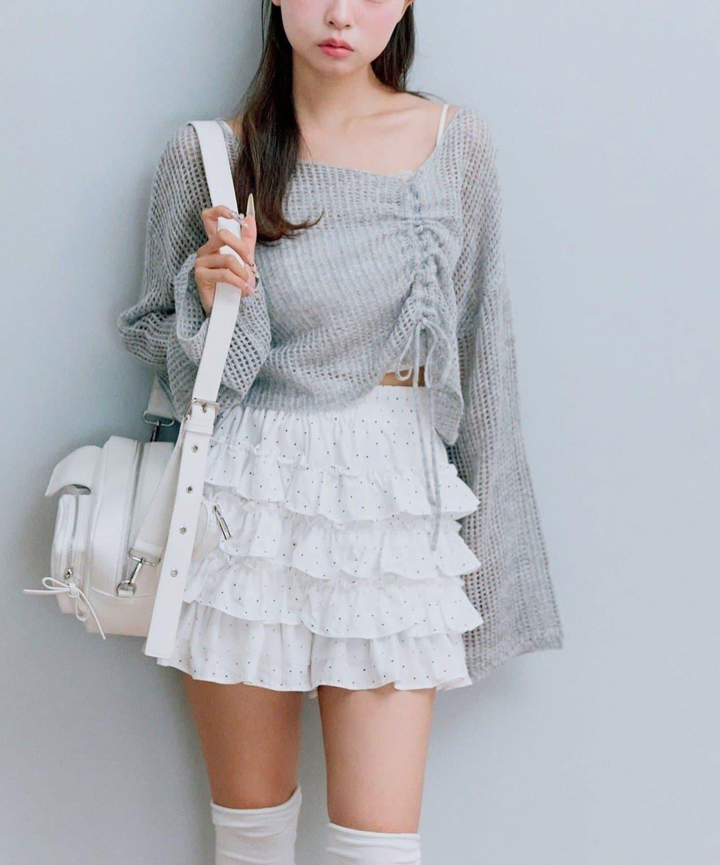 【OLIVE des OLIVE】抽繩針織衫