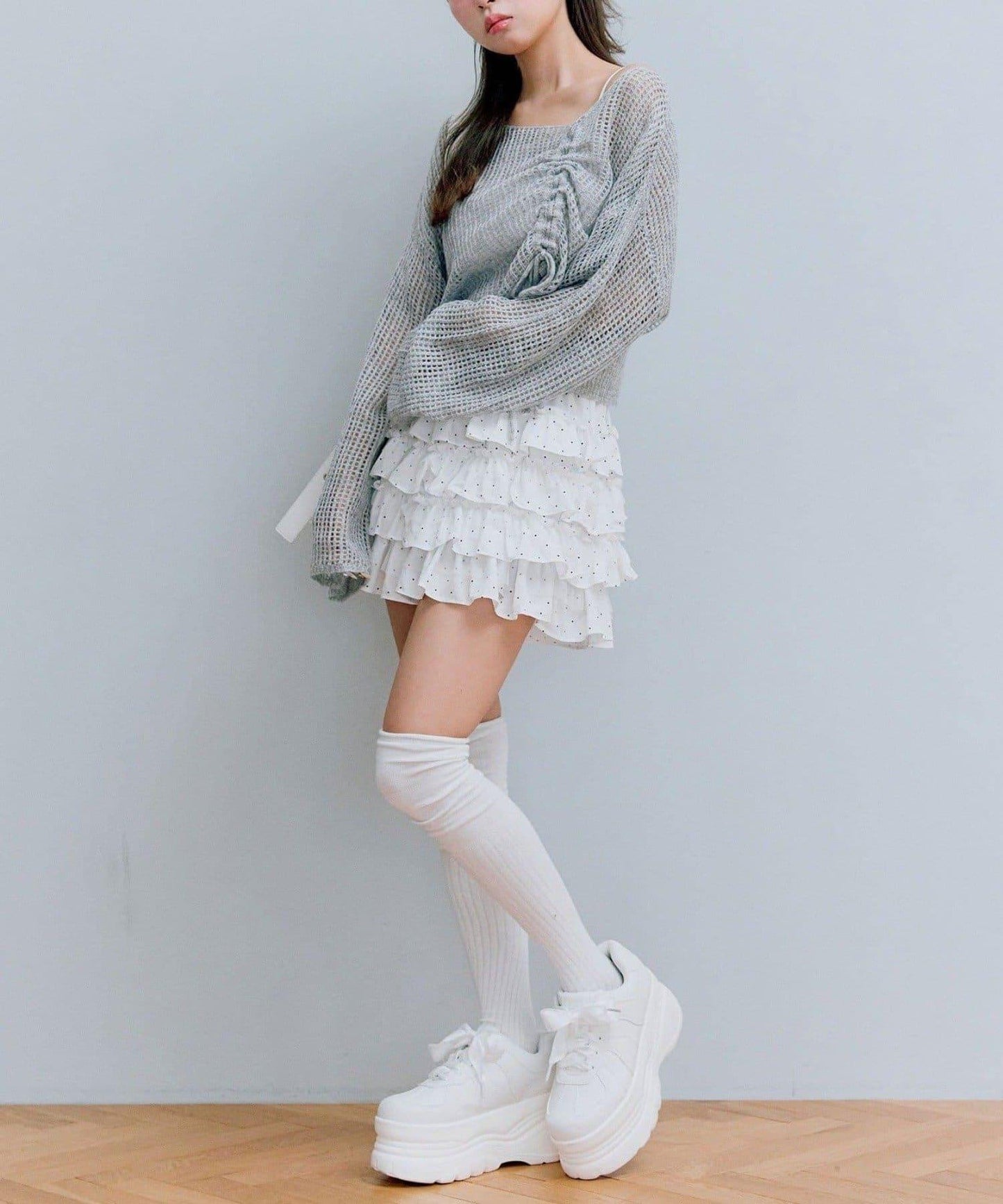 【OLIVE des OLIVE】抽繩針織衫