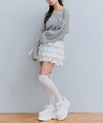 【OLIVE des OLIVE】抽繩針織衫