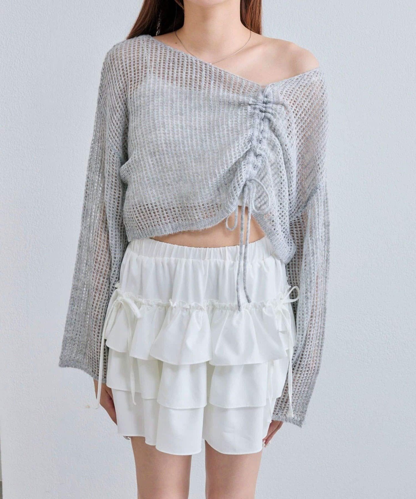 【OLIVE des OLIVE】抽繩針織衫