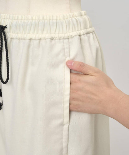 仿牛仔羊毛寬鬆長褲