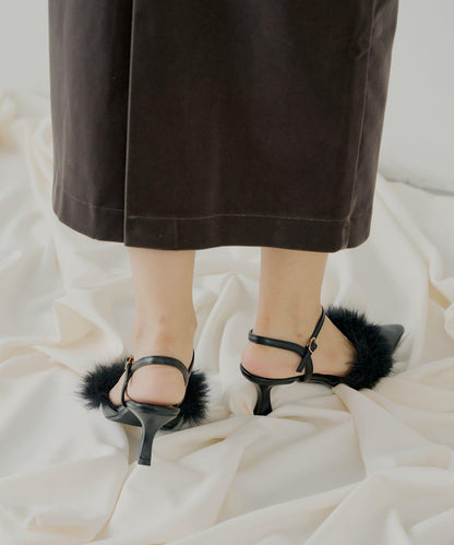 【SALON by Chico】毛絨設計高跟鞋