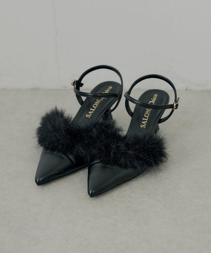 【SALON by Chico】毛絨設計高跟鞋