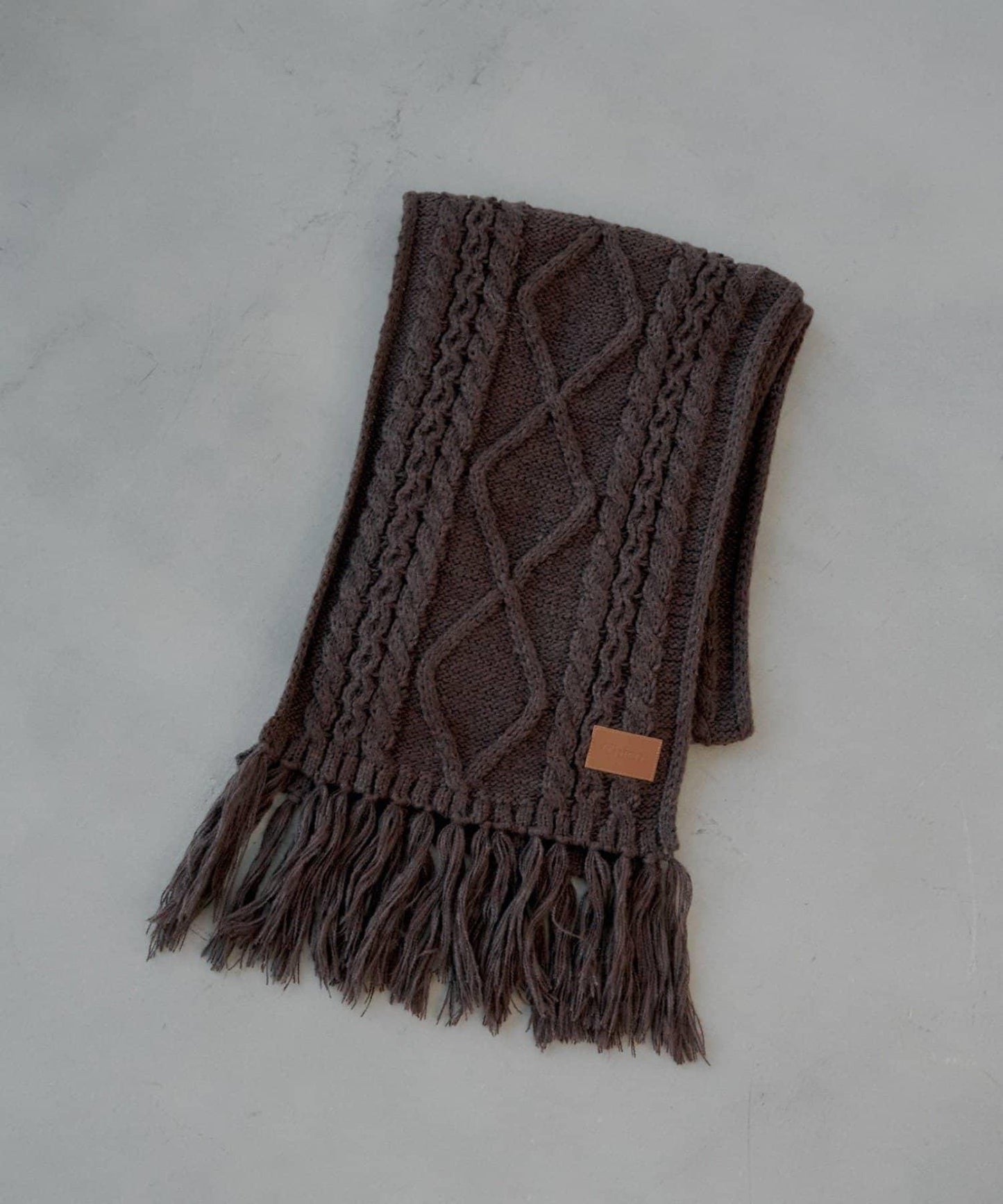 Chico 麻花針織圍巾