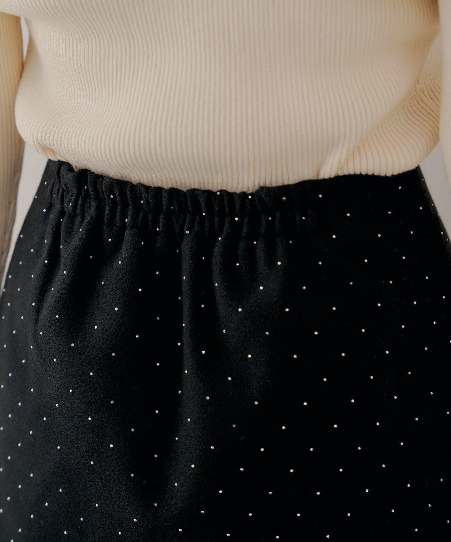 鑲鑽梯形修身迷你裙