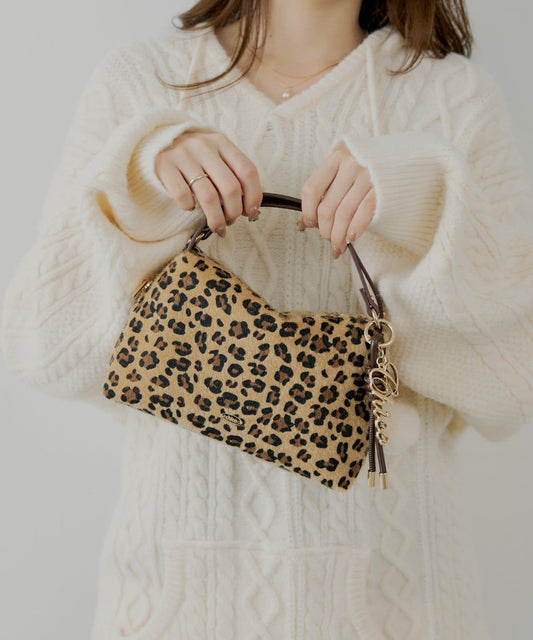 拼色雙提手單肩包