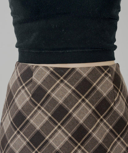 Chico 下襬毛絨 修身迷你半身裙