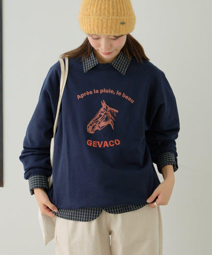 【GEVACO】加絨刺繡印花套頭衫
