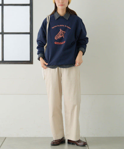 【GEVACO】加絨刺繡印花套頭衫