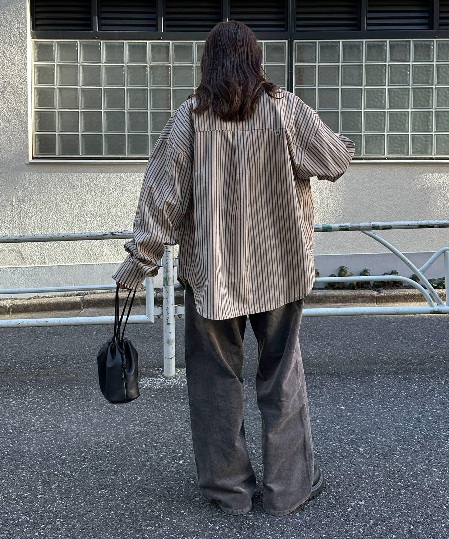 【Discoat】燈芯絨寬鬆染色長褲