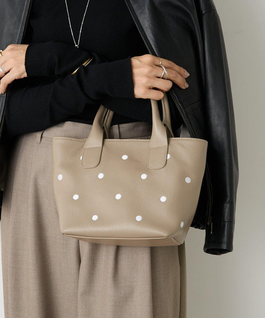 點綴刺繡手提包/小號