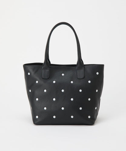 圓點刺繡手提包/大號