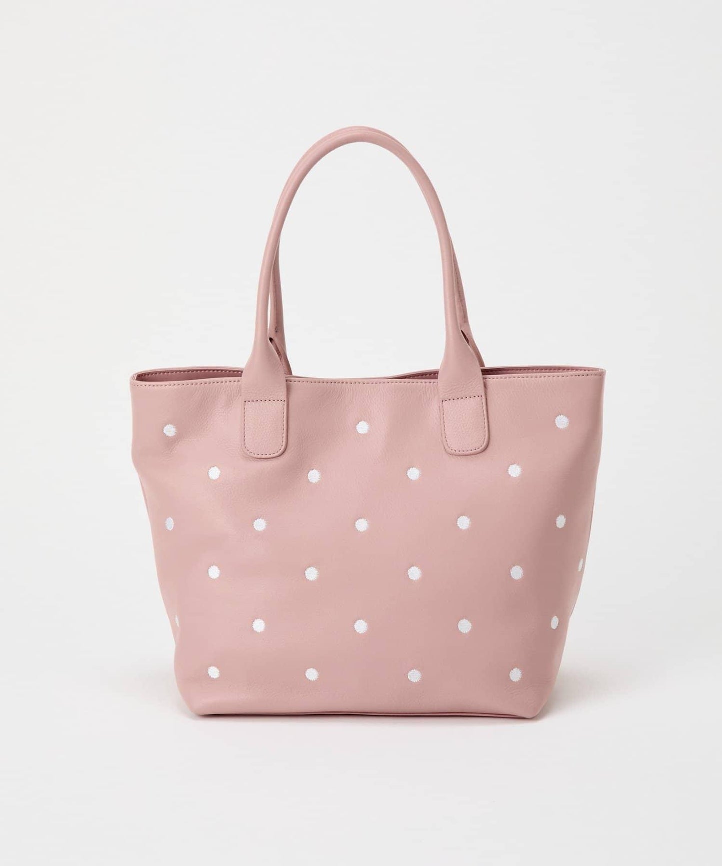 圓點刺繡手提包/大號