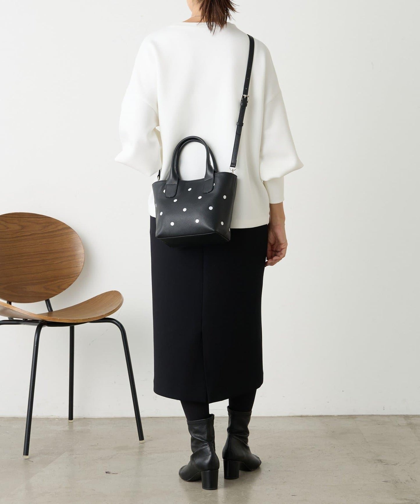 點綴刺繡手提包/小號