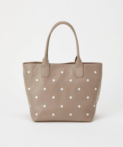 圓點刺繡手提包/大號