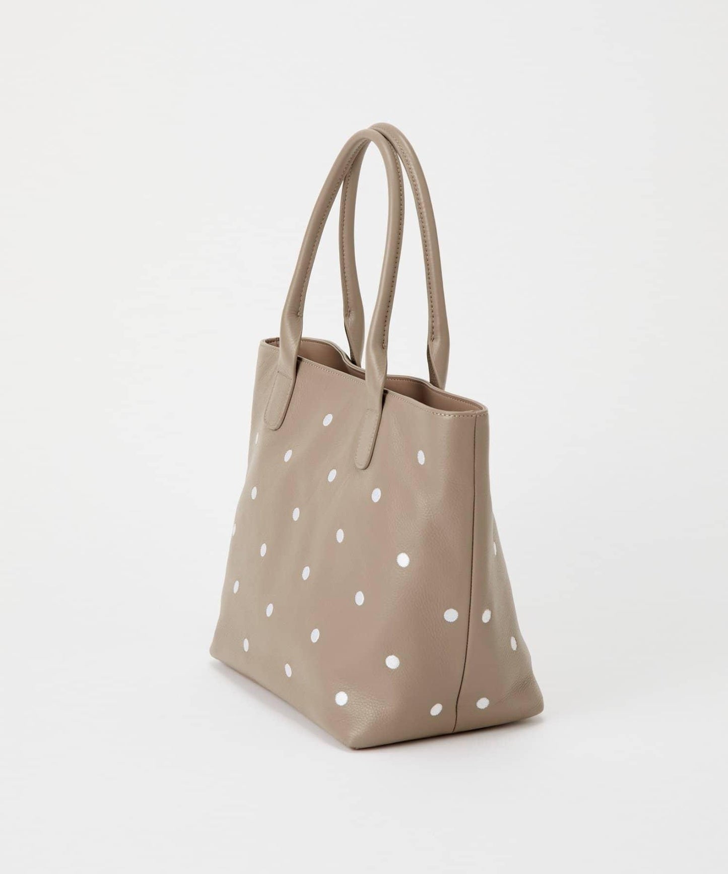 圓點刺繡手提包/大號