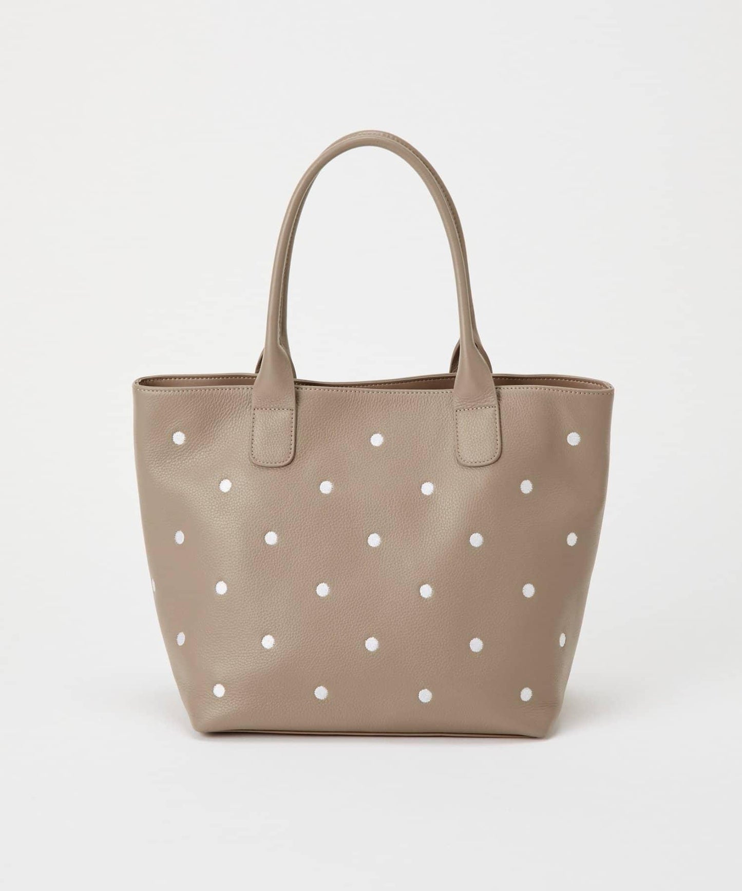 圓點刺繡手提包/大號