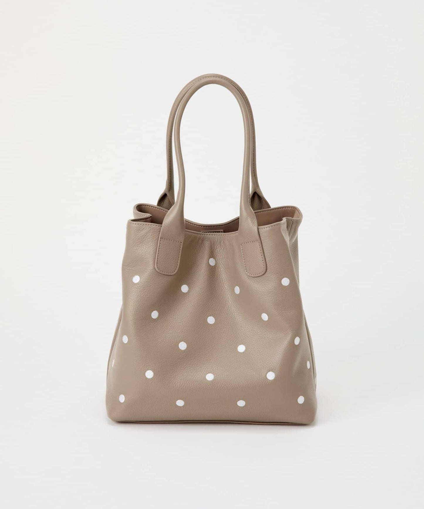 圓點刺繡手提包/大號