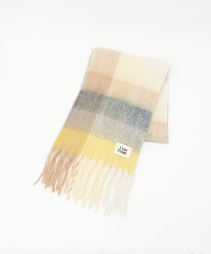 拼色流蘇加厚圍巾