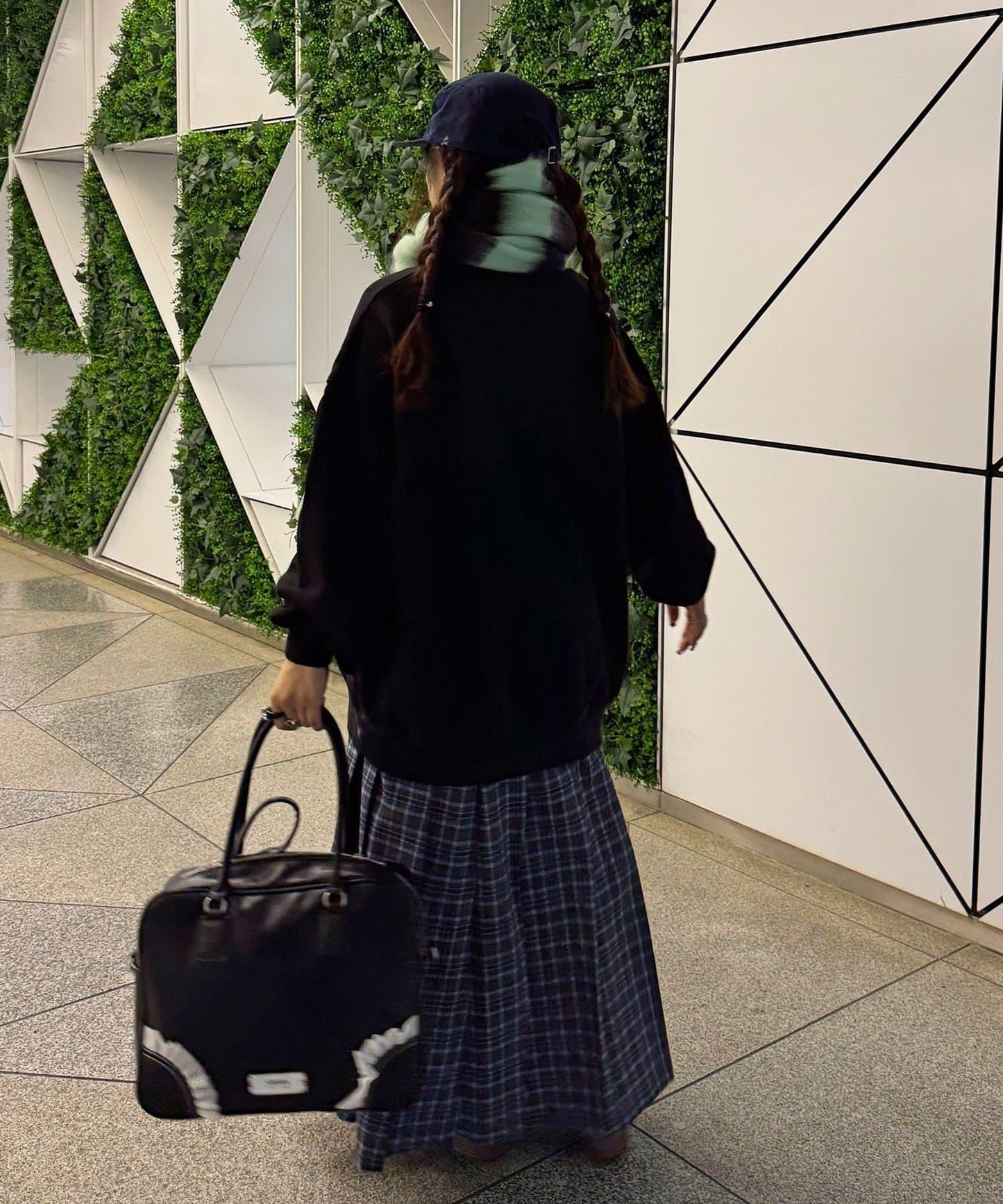 拼色流蘇加厚圍巾