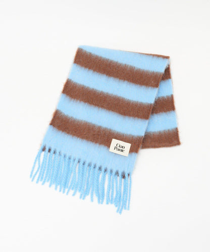 拼色流蘇加厚圍巾