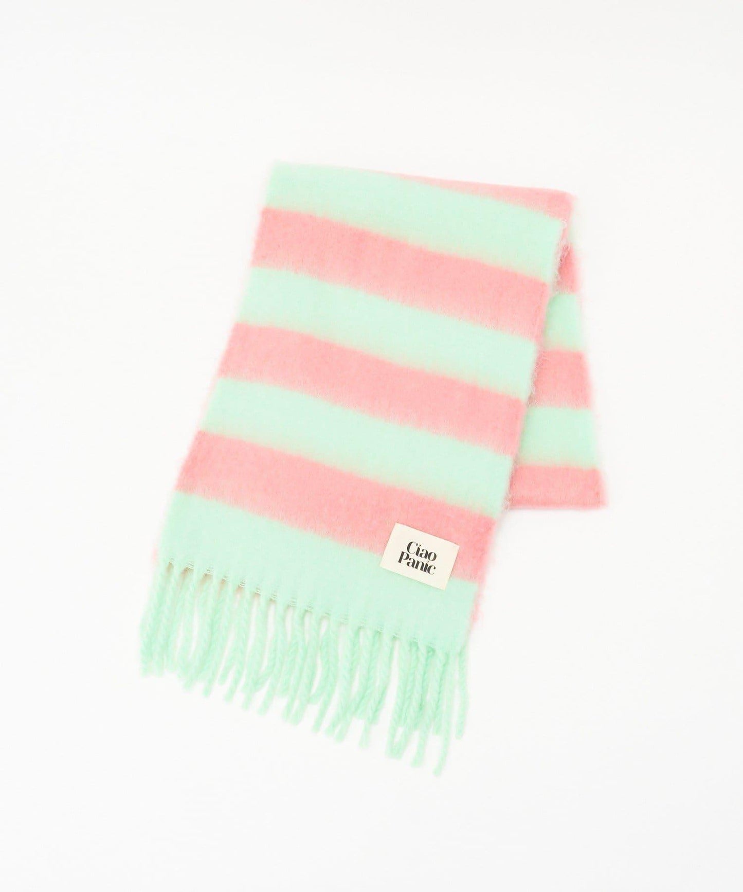 拼色流蘇加厚圍巾