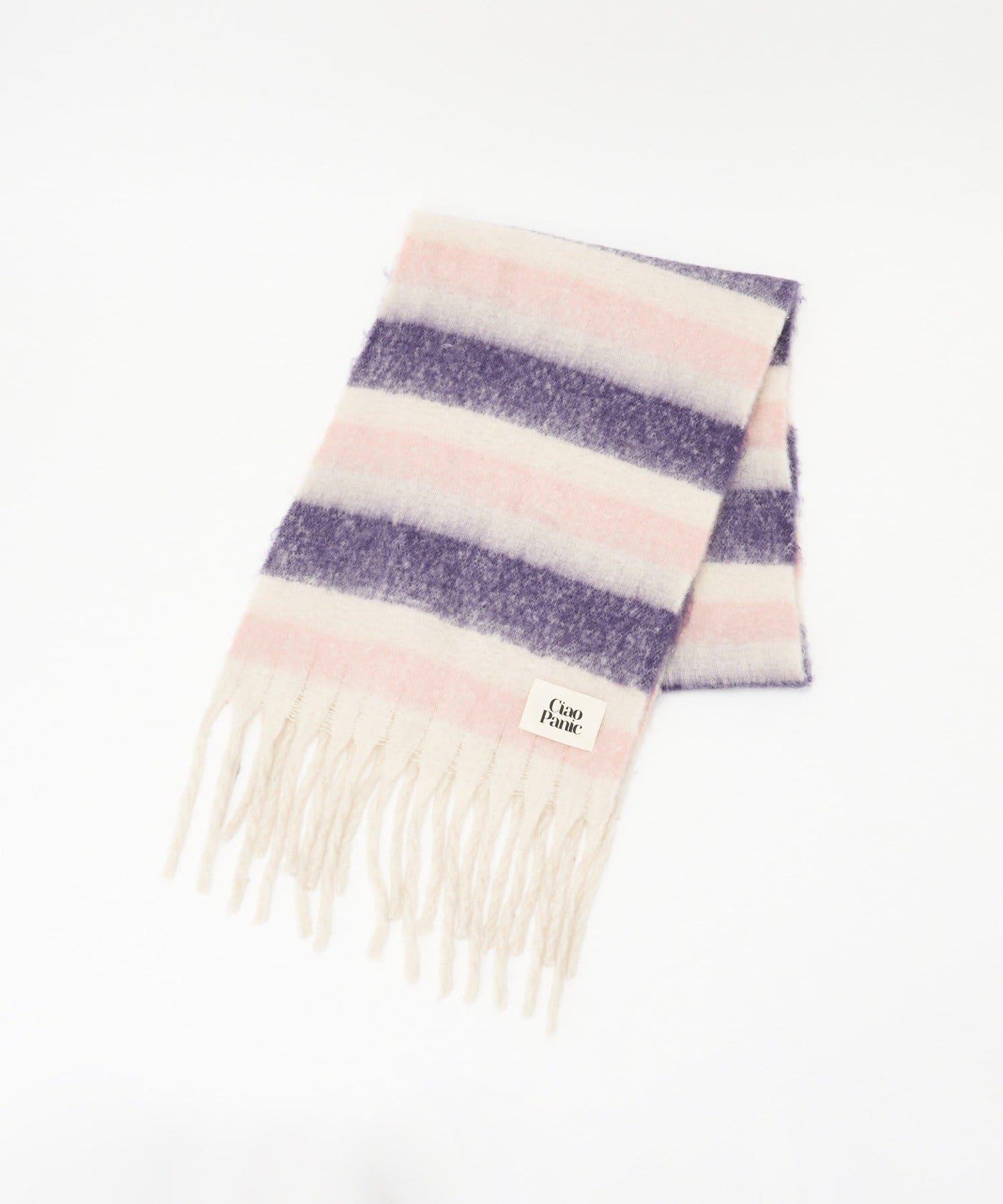 拼色流蘇加厚圍巾