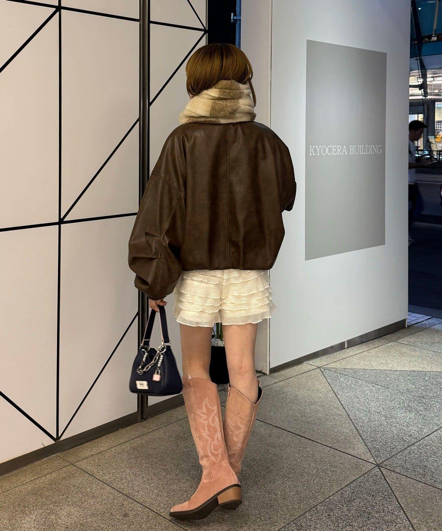 拼色流蘇加厚圍巾