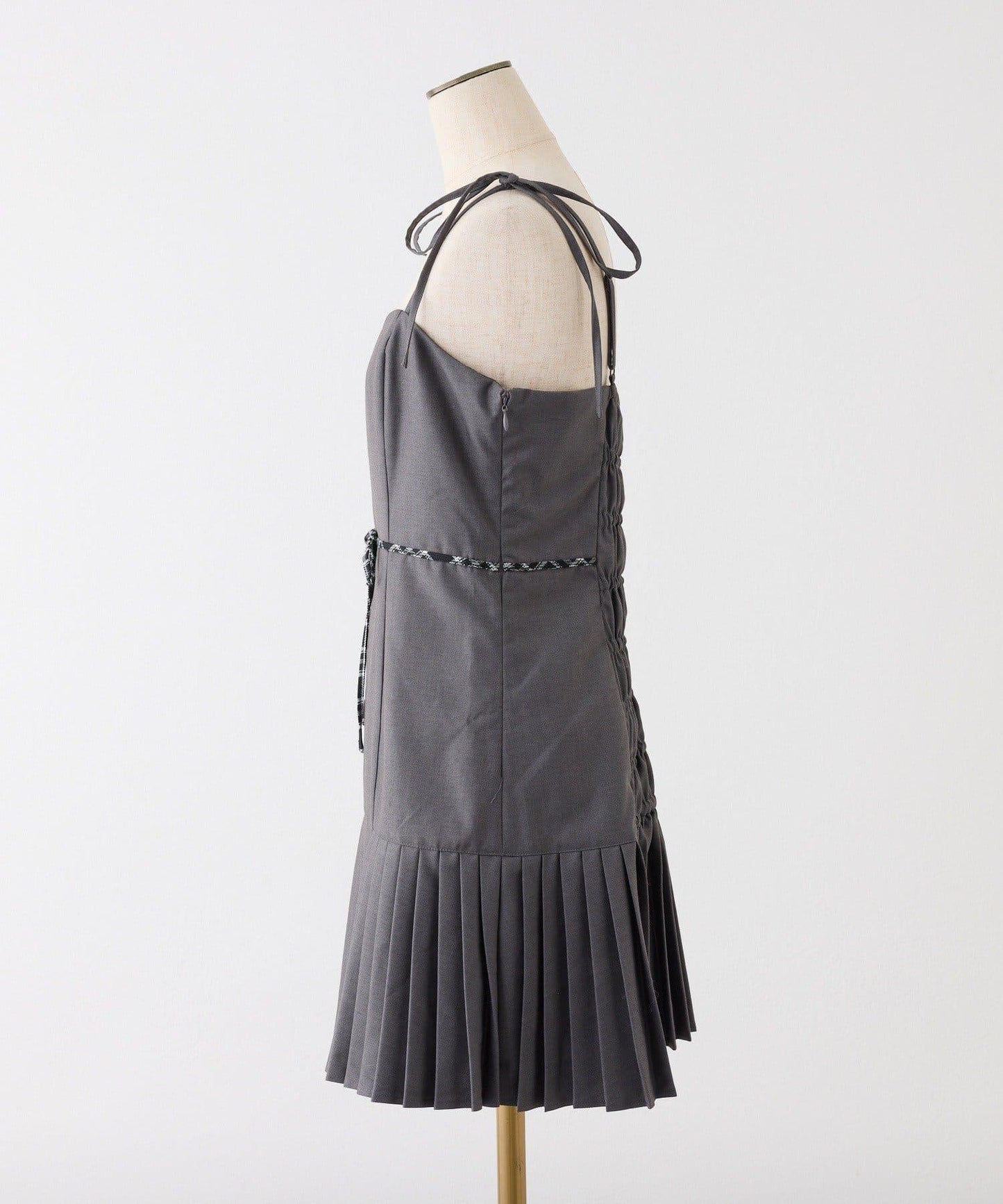 肩帶蝴蝶結連衣裙