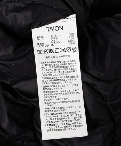 軍風V領拉鍊羽絨夾克 / TAION-104ALSZML-1