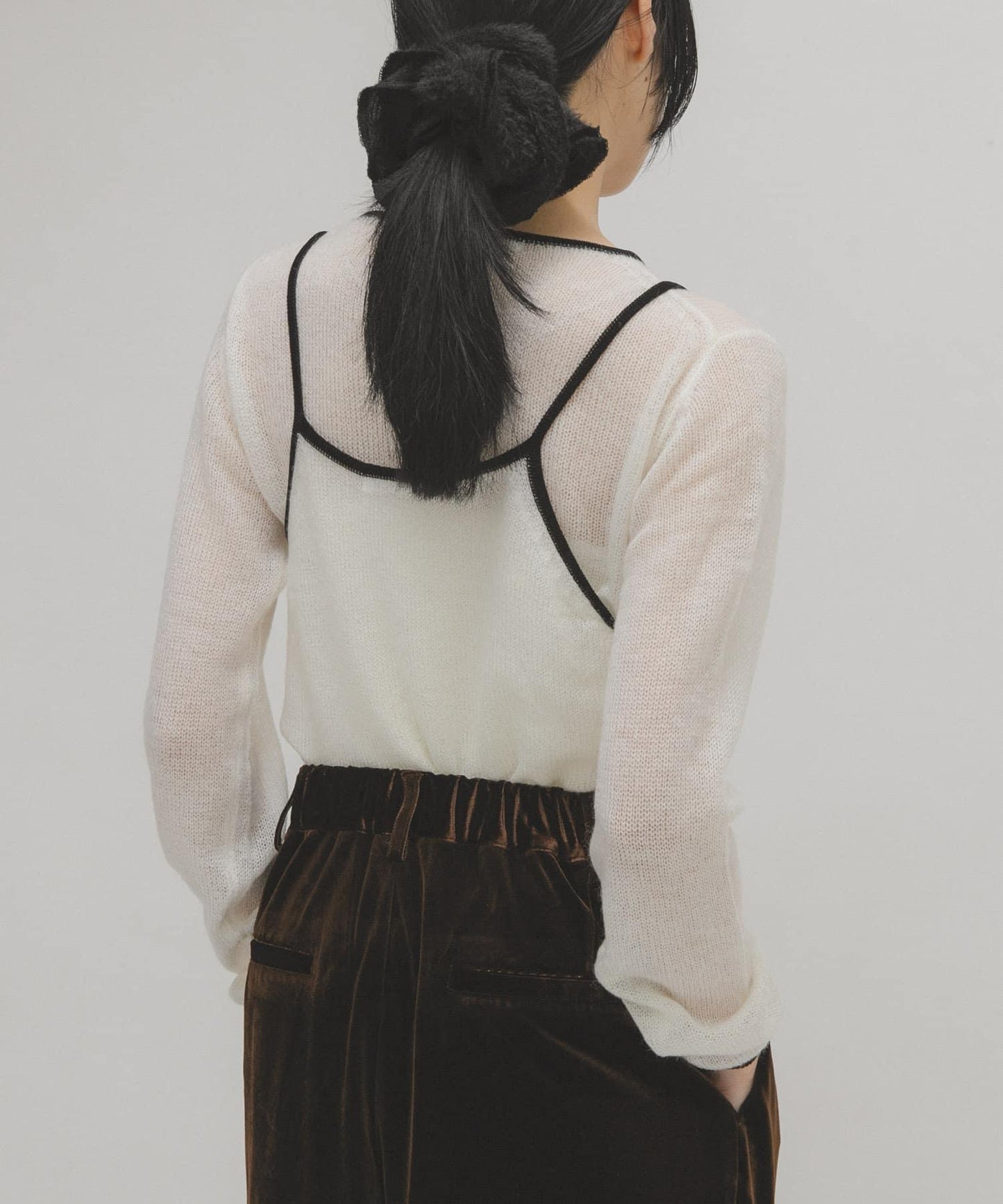 拼色吊帶疊穿針織衫