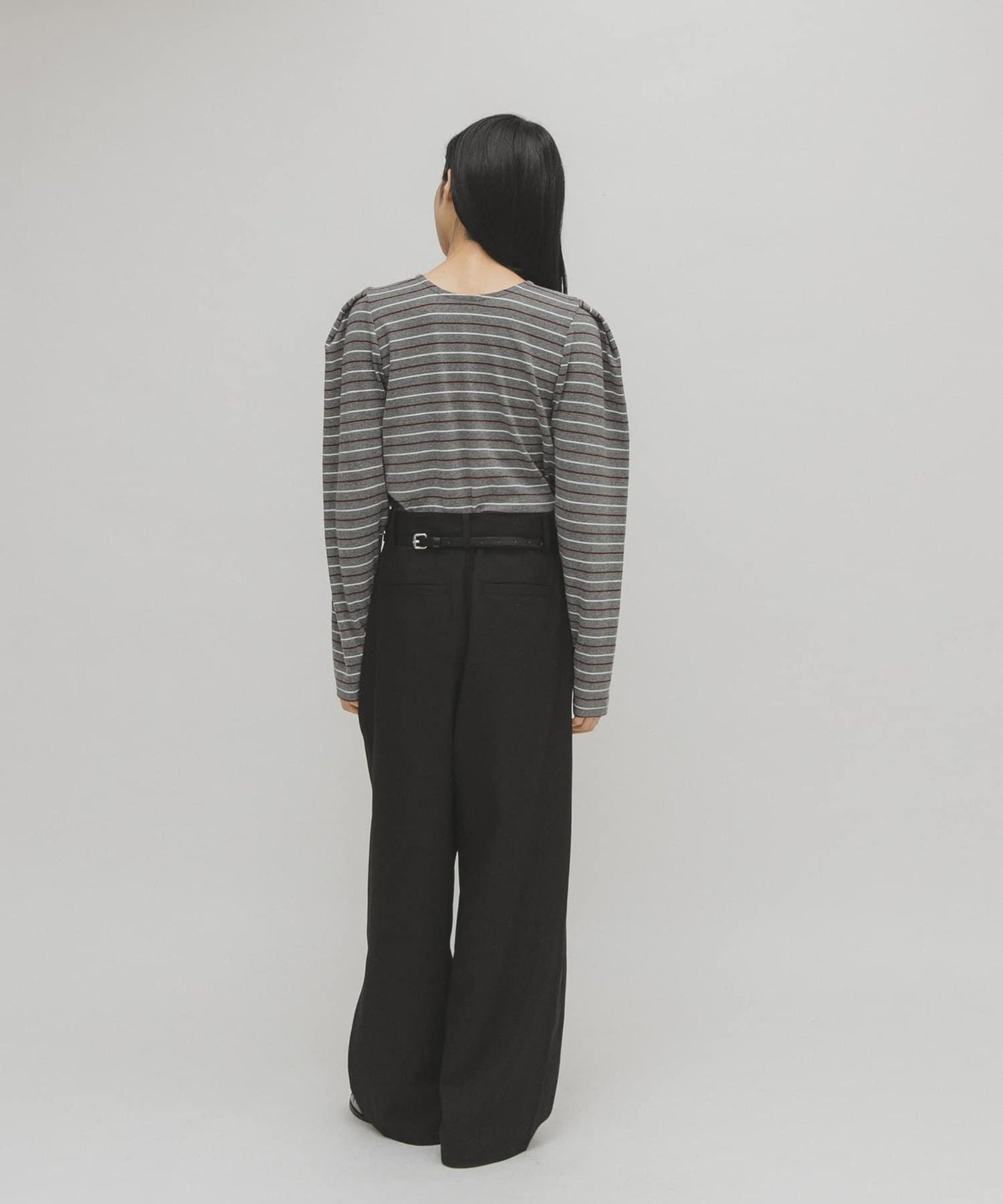 桶型褶皺西裝褲