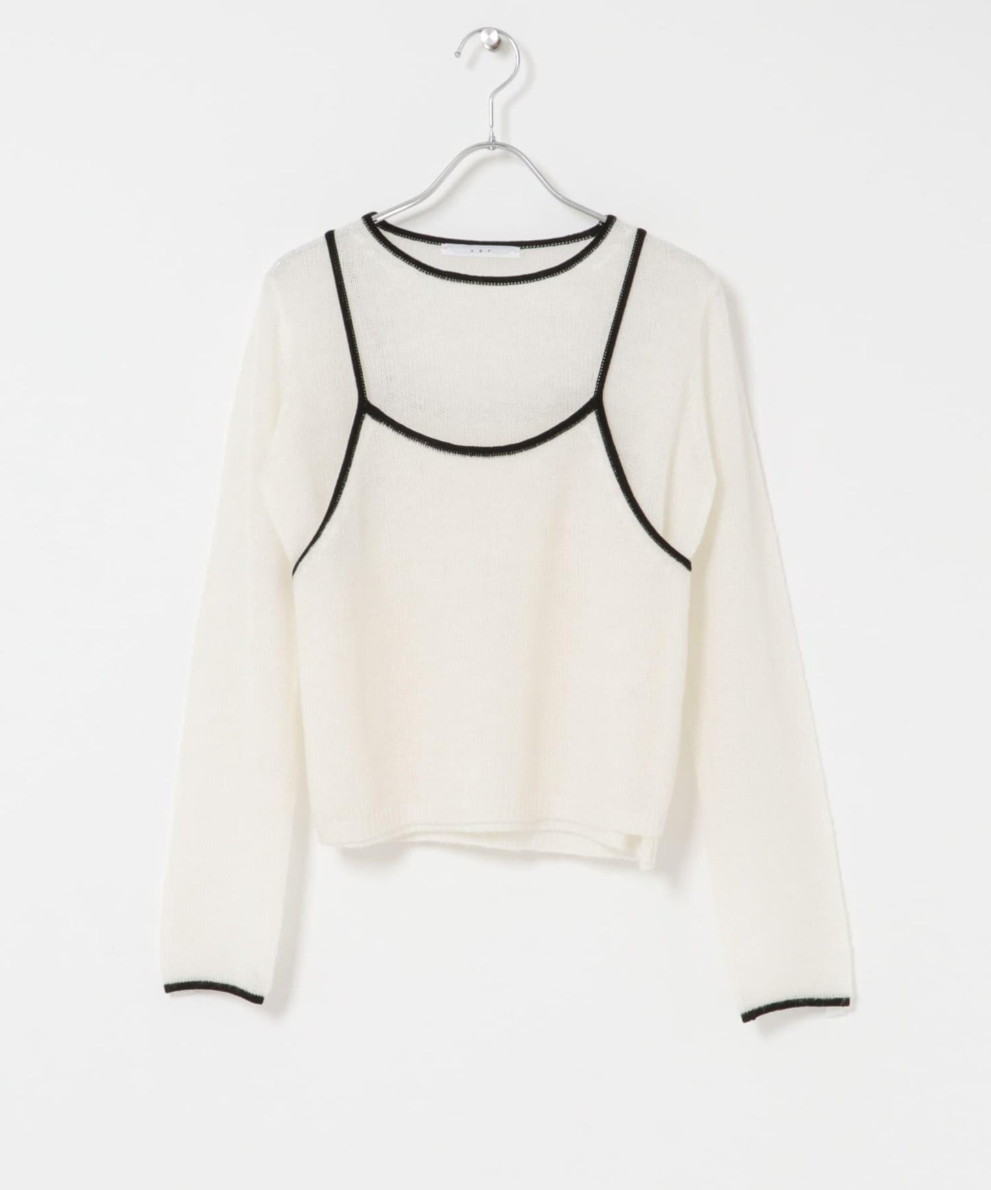 拼色吊帶疊穿針織衫