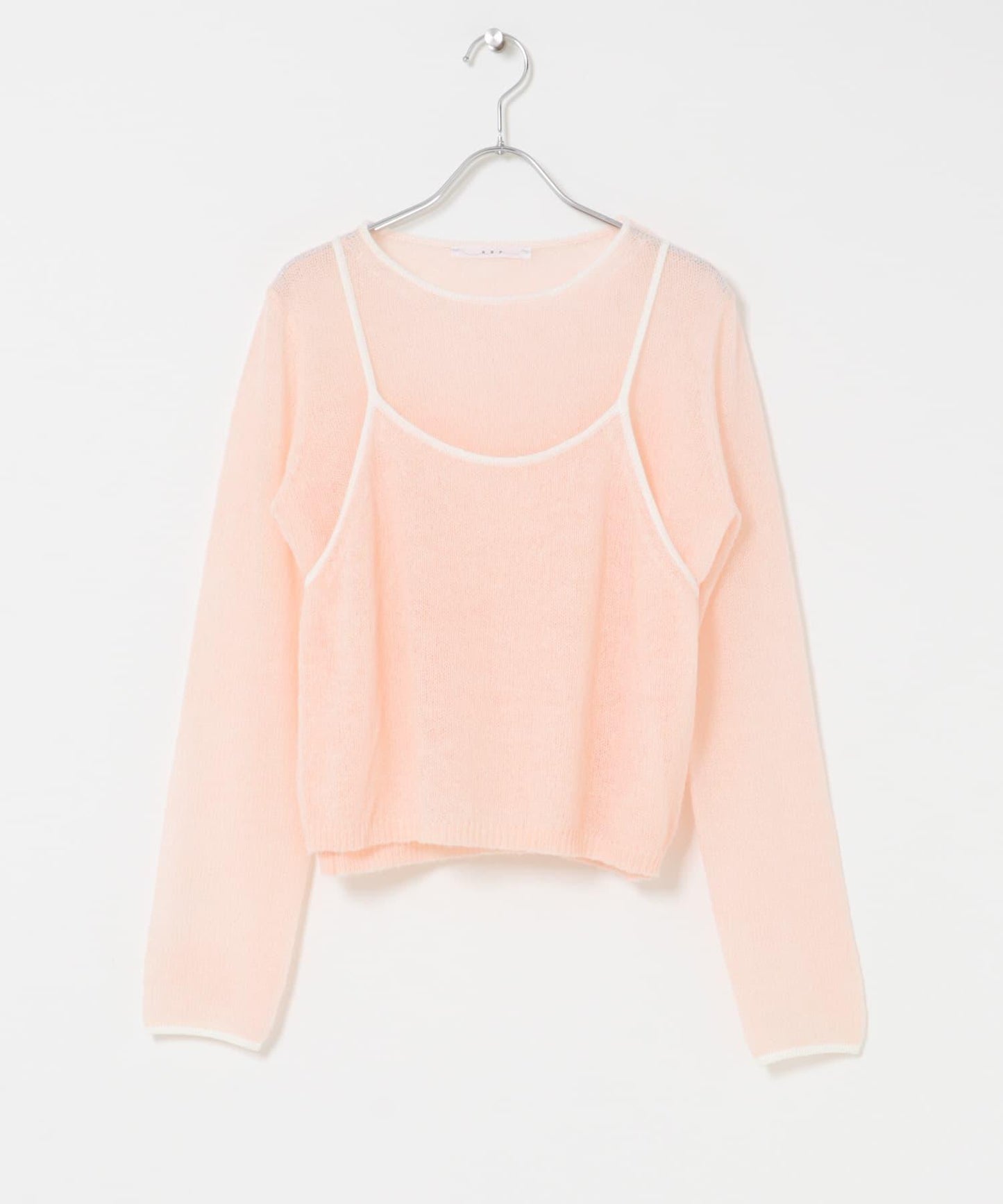 拼色吊帶疊穿針織衫