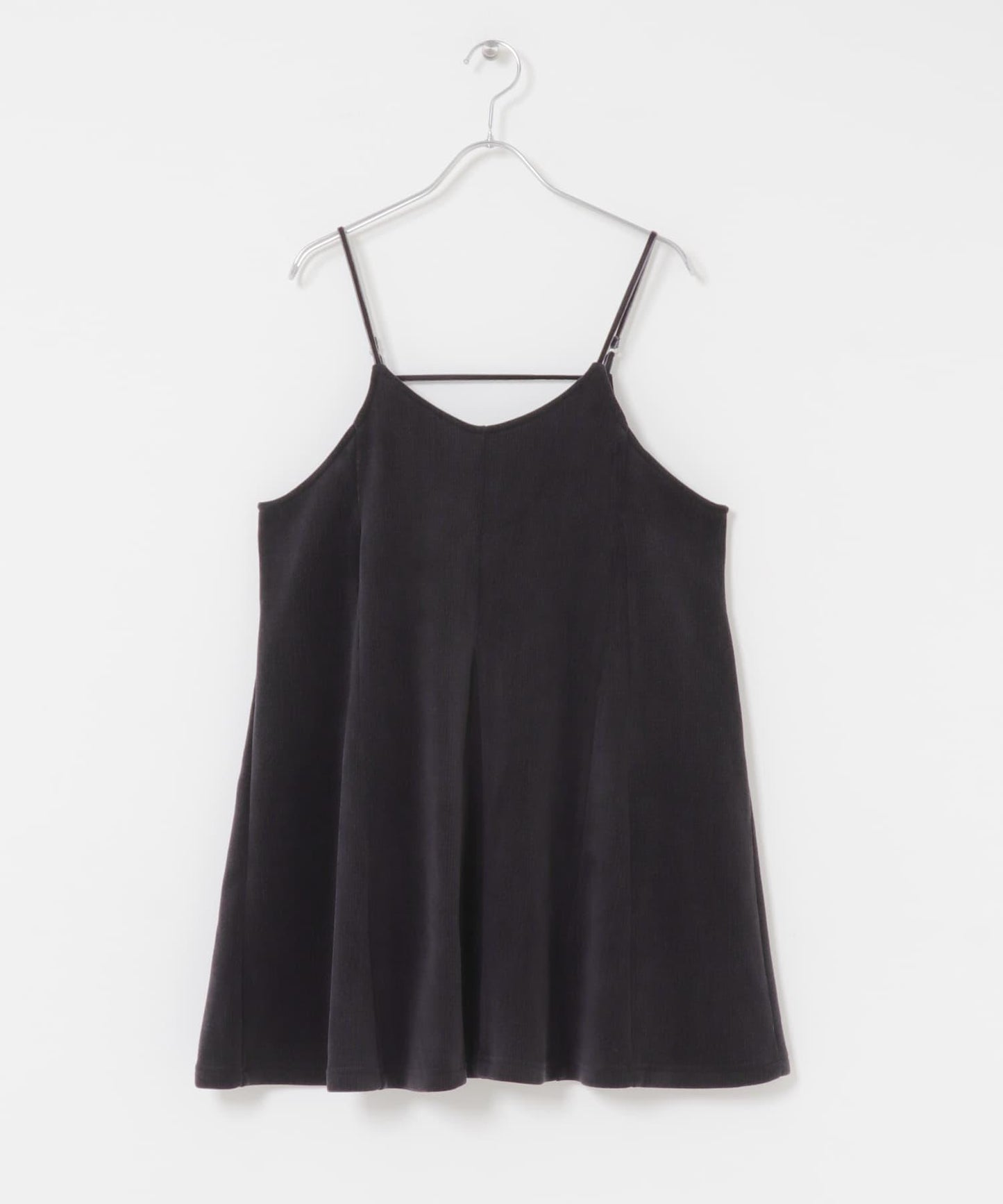 針織羅紋迷你吊帶連衣裙