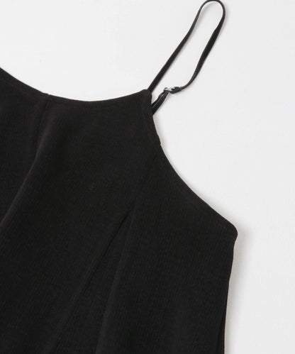 針織羅紋迷你吊帶連衣裙
