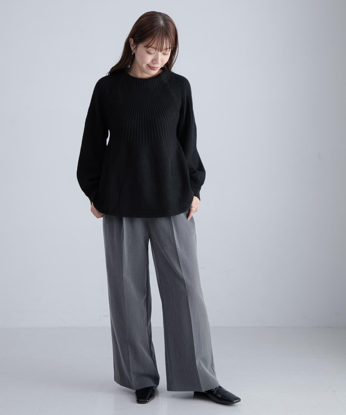 後背蝴蝶結柔軟針織衫