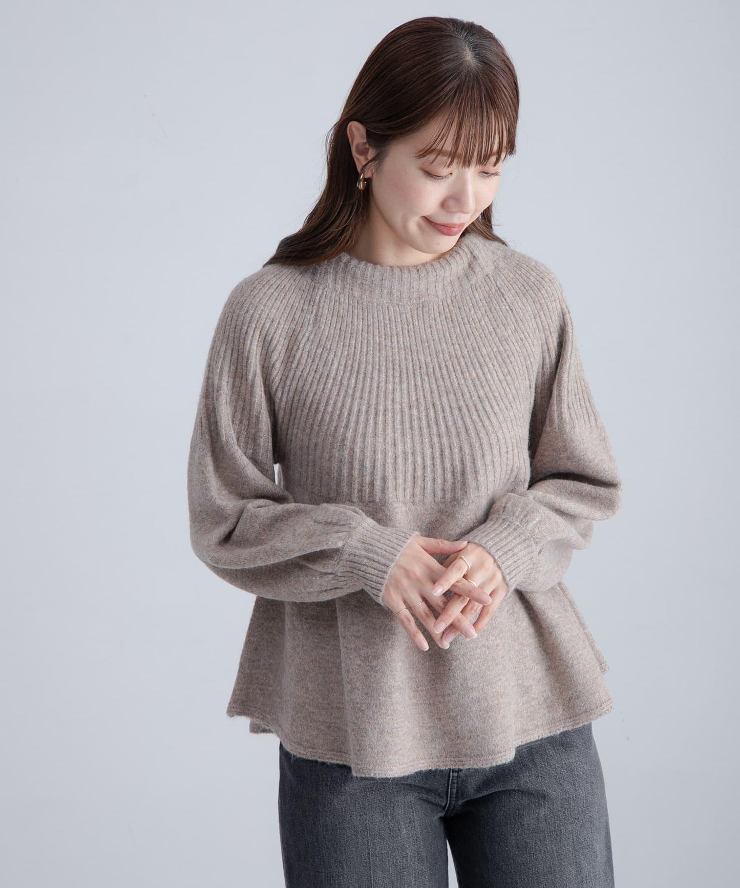 後背蝴蝶結柔軟針織衫