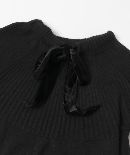 後背蝴蝶結柔軟針織衫