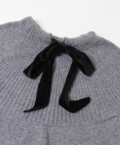 後背蝴蝶結柔軟針織衫