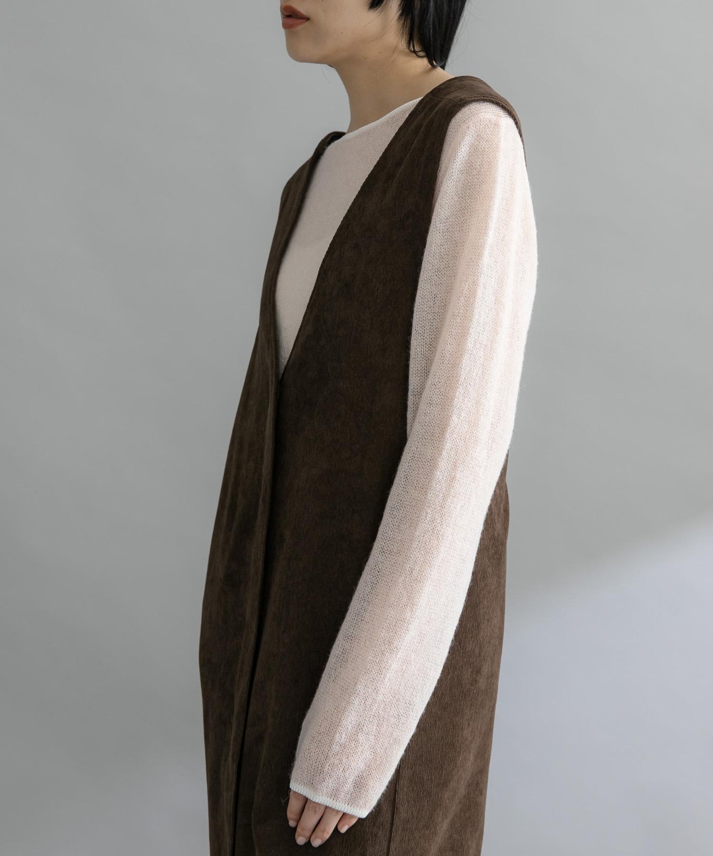 燈芯絨吊帶連衣裙