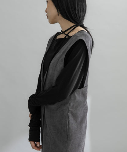 燈芯絨吊帶連衣裙