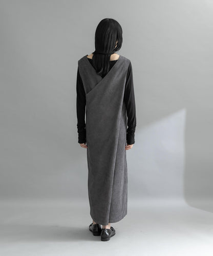 燈芯絨吊帶連衣裙