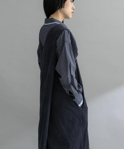 燈芯絨吊帶連衣裙