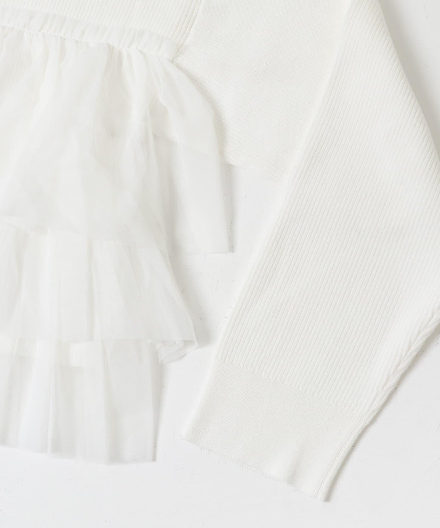 雙拉鍊荷葉邊針織開衫